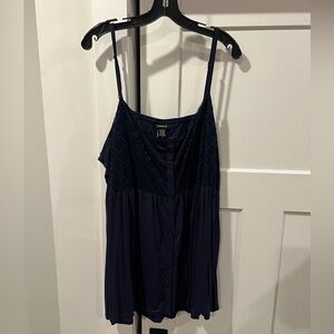 Torrid Navy Camisole with Button Detail